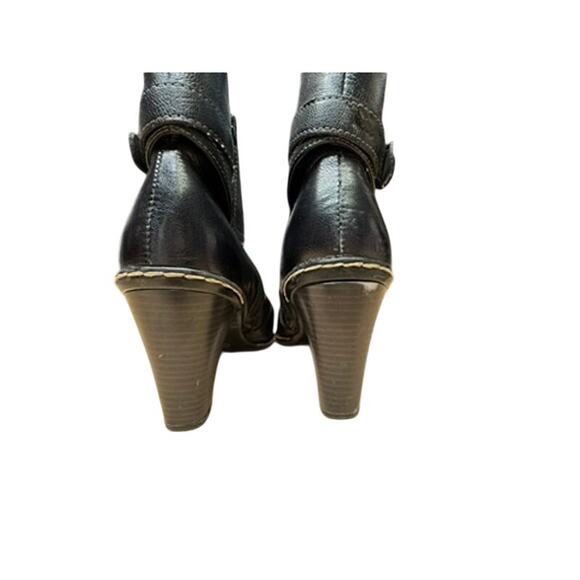 "EURO SOFFT" Black Ankle Booties Pirate SZ 7M Women 3" Heel Side Zipper Leather - Picture 10 of 13